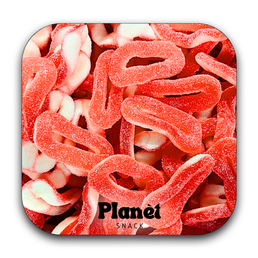 Anneaux Fraise Acide - 100g